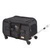 VEVOR Pert Carrier with Wheels, Rolling Pet Carrier with Telescopic Handle and Shoulder Strap, Dog Carrier with Wheels for Pets under 35 lbs
