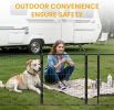 24 Inch 8 Panles, Ideal Dog Fence for Puppy/Small Dogs Indoor & Outdoor Bliss, Perfect Dog Pen for Camping, Yard, RV, Garden Fence, Black