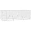 Outdoor Dog Kennel Silver 19.7'x6.6'x6.6' Galvanized Steel