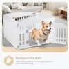 Dog Playpen, 24" Exercise 4-Panel Pet Playpen with Door, Safe and Secure, Folding and Portable Puppy Playpen for Puppies and Small Dogs, White