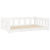 Dog Bed White 37.6"x25.8"x11" Solid Wood Pine