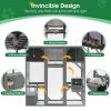 Outdoor Wooden Cat House Catio Enclosure with Super Large Enter Door Cat Kennel with Bouncy Bridge