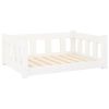 Dog Bed White 29.7"x21.9"x11" Solid Wood Pine