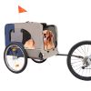 Tangkula Dog Bike Trailer with 20 Inch Wheels, Breathable Mesh with 3 Entrances