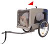 Tangkula Dog Bike Trailer with 20 Inch Wheels, Breathable Mesh with 3 Entrances