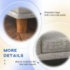 PawHut Dog Sofa Couch, Pet Bed with Comfortable Luxury Cushion, Washable Cover, Wooden Legs, Anti-slip Mat for Large Dogs, Cats, Kittens, Gray