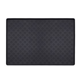 Spot Pet Mat, Waterproof And Easy To Clean Silicone Dog Mat, Square Pet Placemat, Pet Supplies (Option: Black-large)