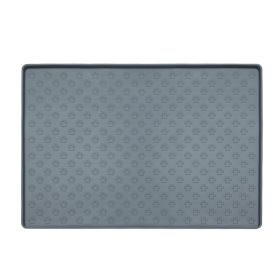Spot Pet Mat, Waterproof And Easy To Clean Silicone Dog Mat, Square Pet Placemat, Pet Supplies (Option: Blue-Small)