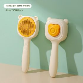 Pet Grooming Brush. It Is An Easy-to-clean Pet Hair Removal Tool, Applicable To Animal Hair Care. (Color: Yellow)