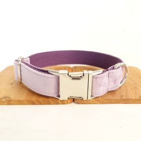 MUTTCO Collar and Leash Set (Option: Light purple Collar-M)