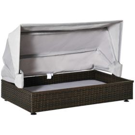 Dog Bed, Rattan Pet Sofa, Dog Tent (Option: Coffee Gray)