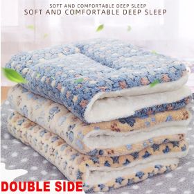 Reusable Bed Pet Cat Bed Dog Bed Thickened Pet Soft Fleece Pad Blanket Bed Mat Cushion Home Portable Washable Rug Keep Warm (Color: 93G, size: SIZE L)