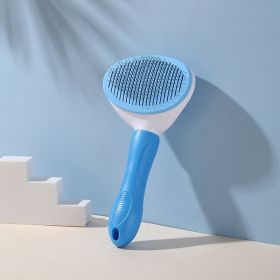 Pet Comb Stainless Steel (Color: Blue)