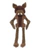 Pet Life Frog Mannequin Eco-Friendly Natural Jute Chew And Tug Plush Dog Toy