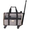 VEVOR pet Carrier with Wheels, Airline Approved Rolling Pet Carrier with Telescopic Handle and Shoulder Strap