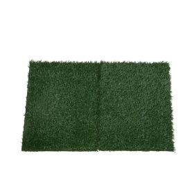 2PCS Realistic Artificial Grass Rug for Pet Potty Training, Synthetic Dog Pee Grass Turf Patch Carpet Pad for Indoor Outdoor (Color: as Pic)