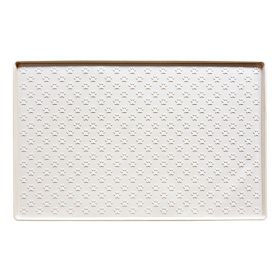 Spot Pet Mat, Waterproof And Easy To Clean Silicone Dog Mat, Square Pet Placemat, Pet Supplies (Option: Cream color-large)