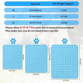 Pet Cooling Mat ,Cool Pad Cushion Dog Puppy Blanket For Summer Sleeping Bed Dog Cooling Bed Pet Cooling Mat (Option: XL)