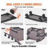 VEVOR pet Carrier with Wheels, Airline Approved Rolling Pet Carrier with Telescopic Handle and Shoulder Strap
