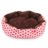 Pet Bed Warm Winter Dog Bed Soft Wool Point Design  With Removable Mats Octagonal Shape Kennelt Dog Sofa Bed
