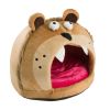Roar Bear Snuggle Plush Polar Fleece Pet Bed