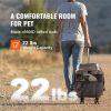 VEVOR pet Carrier with Wheels, Airline Approved Rolling Pet Carrier with Telescopic Handle and Shoulder Strap
