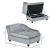 PawHut Luxury Fancy Dog Bed for Small Dogs with Hidden Storage, Small Dog Couch with Soft 3" Foam, Dog Sofa Bed, Cushy Dog Bed