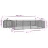 Outdoor Dog Kennel with Roof Silver 32.8'x19.7'x8.2' Galvanized Steel