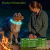 USB Rechargeable LED Dog Collar Multi-Color Lighting Dog Safety Collar Cuttable Length Glow Dog Collar For Small Medium Large Dog Night Walking