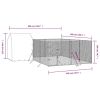 Outdoor Dog Kennel with Roof Silver 19.7'x19.7'x8.2' Galvanized Steel