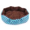 Pet Bed Warm Winter Dog Bed Soft Wool Point Design  With Removable Mats Octagonal Shape Kennelt Dog Sofa Bed