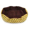 Pet Bed Warm Winter Dog Bed Soft Wool Point Design  With Removable Mats Octagonal Shape Kennelt Dog Sofa Bed