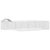 Outdoor Dog Kennel with Roof Silver 32.8'x19.7'x8.2' Galvanized Steel