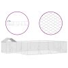 Outdoor Dog Kennel with Roof Silver 32.8'x19.7'x8.2' Galvanized Steel