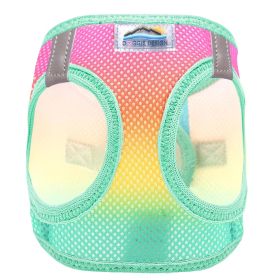 American River Choke Free Dog Harness Ombre Collection (Color: Beach Party, size: 2X-Large)